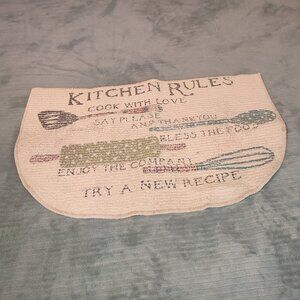 Kitchen Mat Anti Slip Funny Cute Tools Whisker Dough Roller Spatula Wooden Spoon
